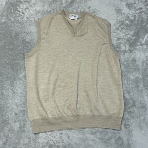 Pringle Men's XXL Vest Beige Wool a1925